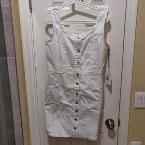 Jordache White Jean Dress, Size M